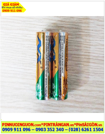 Nuoxing LR03 AAA, Pin đũa AAA Nuoxing LR03 AM2 Alkaline 1.5v (Vỏ vàng) /Gói 2viên